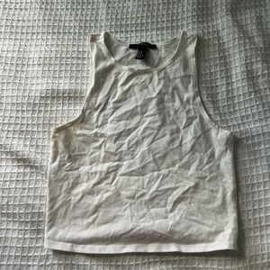 Forever 21 White Sleeveless Top